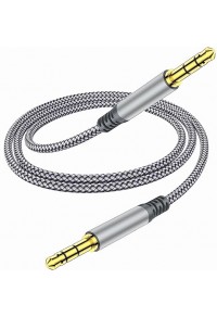 AEA089-NN-C1-3.5mm Nylon Braided Aux Cable (6.5ft/2m) - Male to Male Audio Auxiliary Cord for Headphones, Car, Home Stereos, Speaker