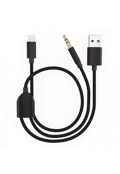 AEA089-NN-C1-Audio charging cable 2 in 1 auto AUX cable compatible with phone