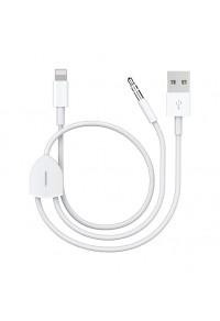 AEA089-NN-C1-Lightning 3.5mm auxiliary cable 2 in 1 audio charging cable